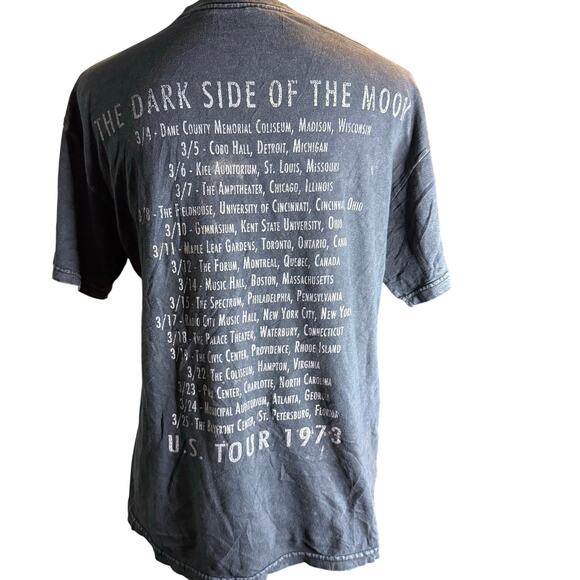 Pink Floyd Dark Side Of The Moon 1973 Tour Tee, Distressed Vintage Look, Medium - Picture 2 of 4